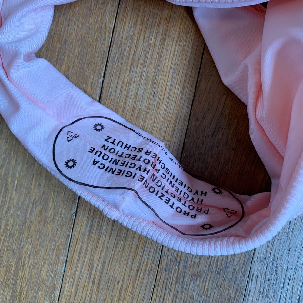 Blush Ribbed Thong Bikini Set - Picture 6 of 6